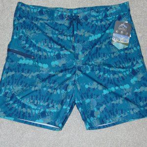 Mountain and Isles Men's Swim Trunk Shorts XXL Ocean Tie Die Polyester